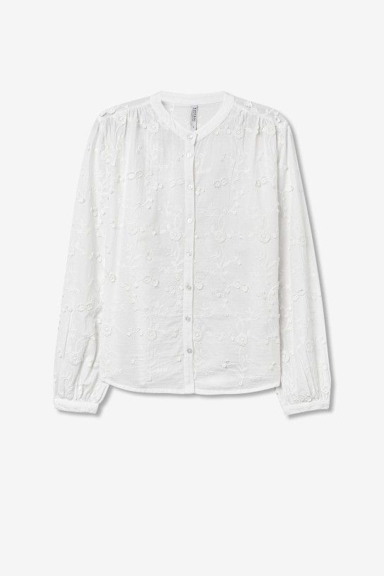 Camisa Manga Larga Zinia 110 Blanco Brillante